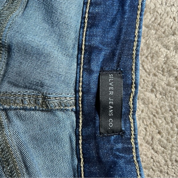 Silver Jeans Boyfriend Shorts Womens 32W/4.5L Distressed Blue Denim Mid Rise Zip - Picture 7 of 12